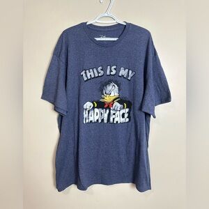 Disney Size 2XL  Donald Duck Graphic T-Shirt - Dark Gray